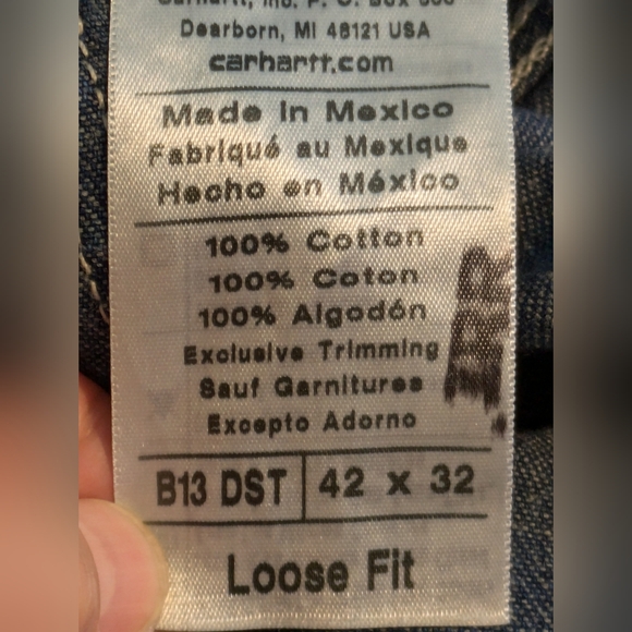 Carhartt  B13 DST  pants Loose Fit Jeans 👖 Size 42 x 32 Man's - Picture 12 of 14
